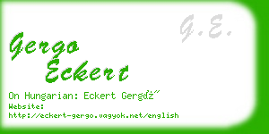 gergo eckert business card
